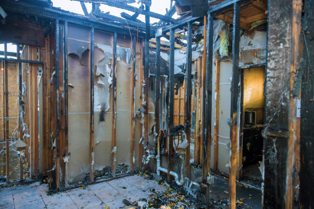 Professional Emergency Fire Damage Restoration technician working in Magnolia, OH